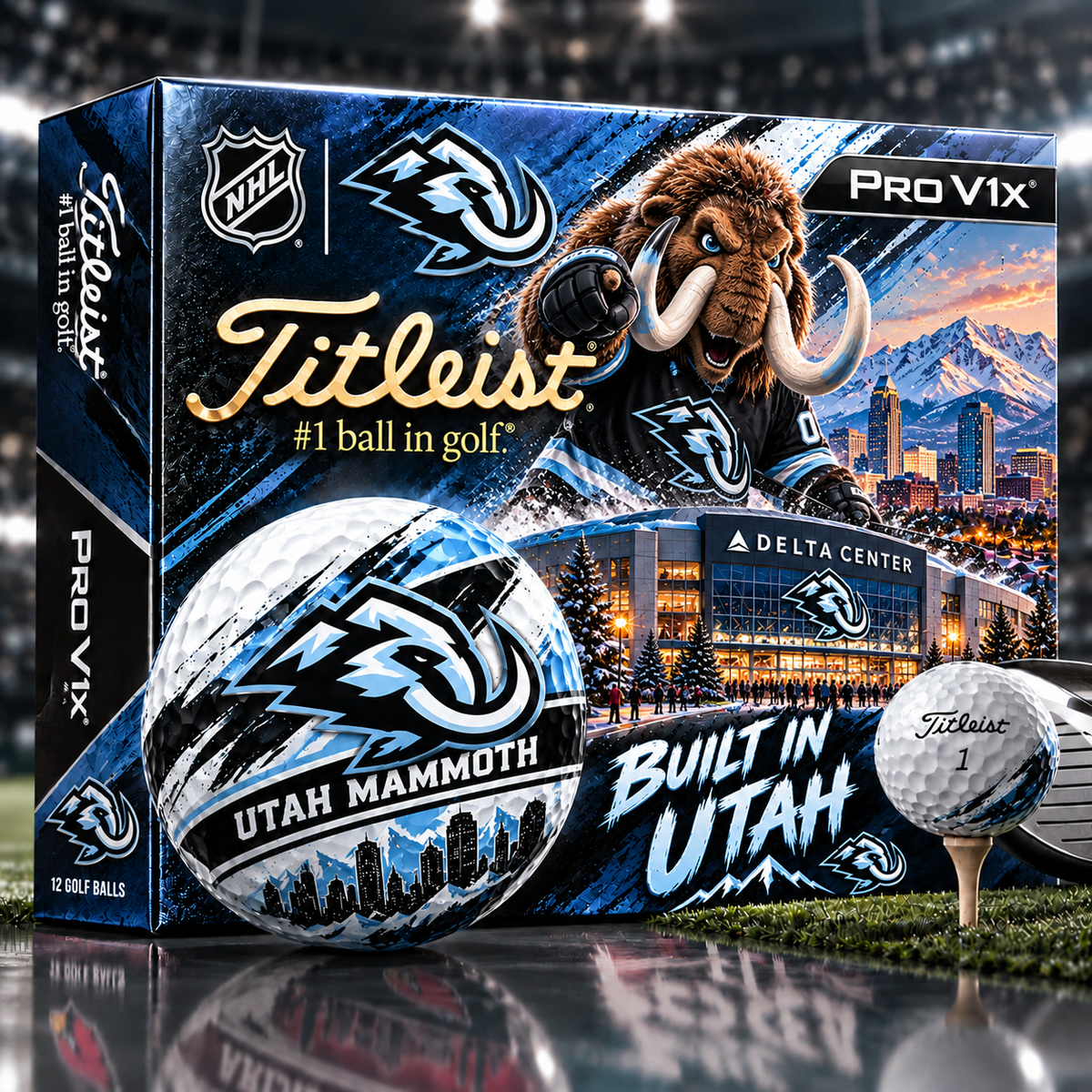 Premium NHL UM x Titleist Pro V1 Skyline & Stadium Golf Balls Set