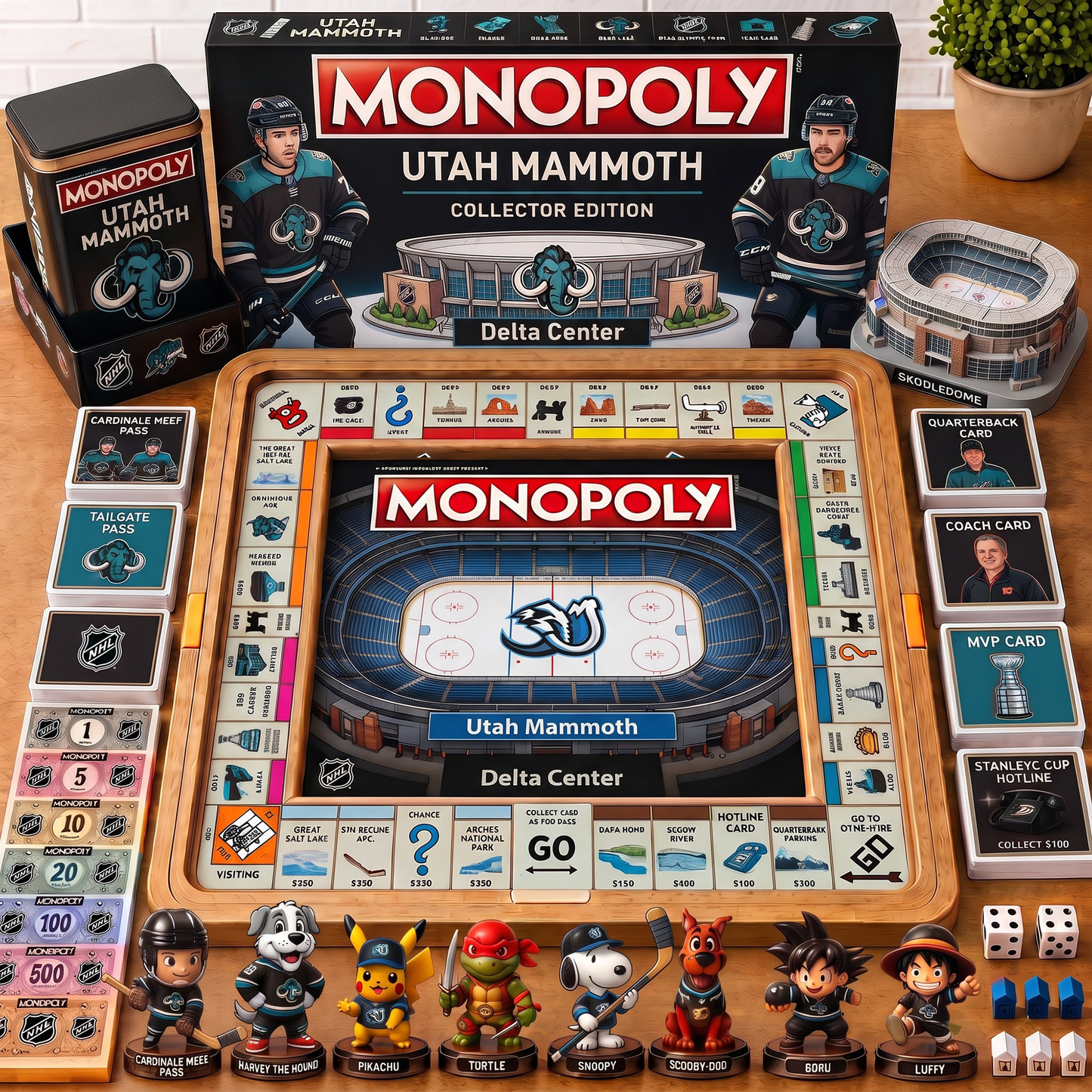 Premium NHL UTA Nest Monopoly Collector’s Edition Board Game V4
