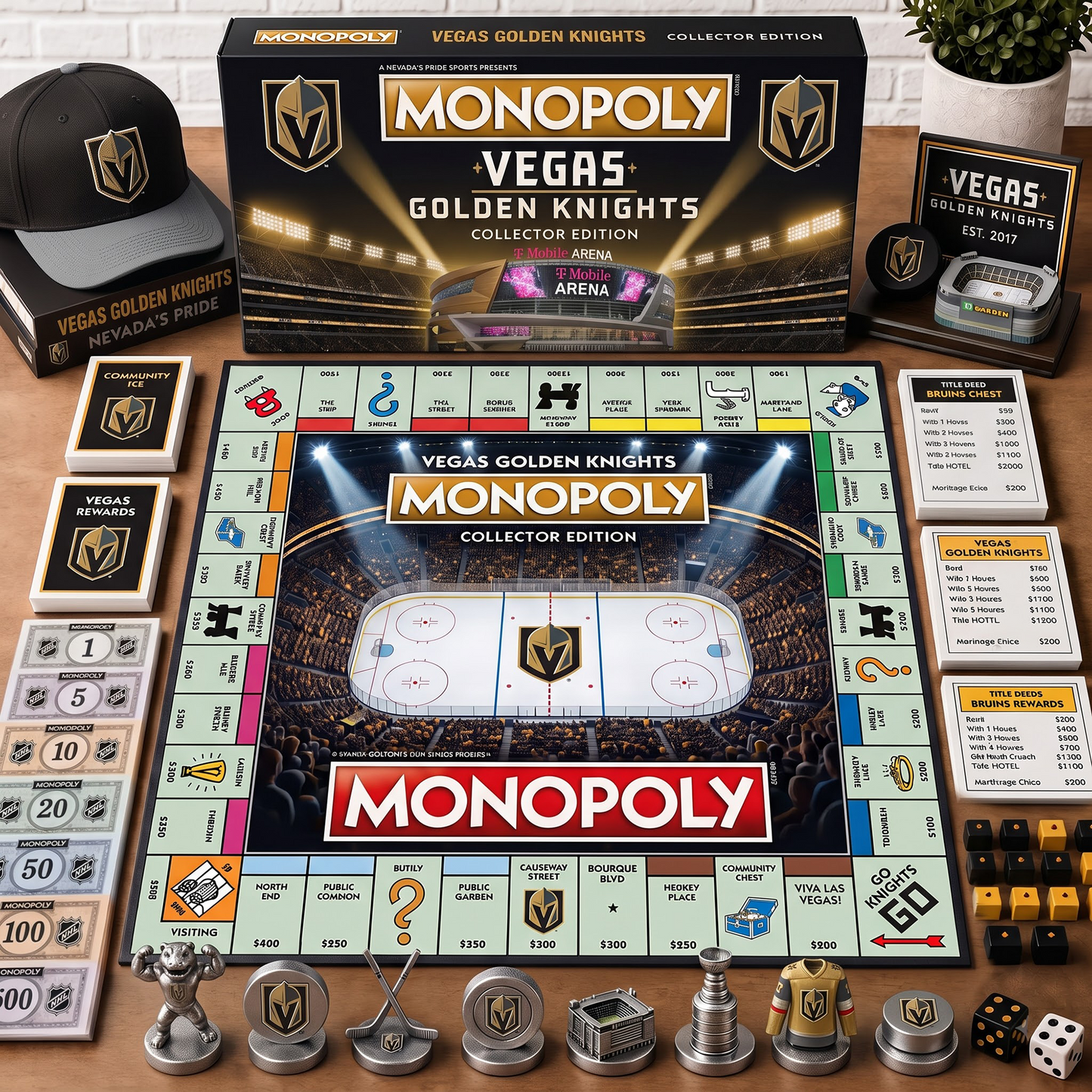 Premium NHL VGK Monopoly Collector’s Edition Board Game