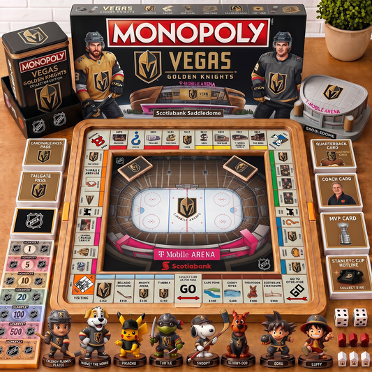 Premium NHL VGK Nest Monopoly Collector’s Edition Board Game V4