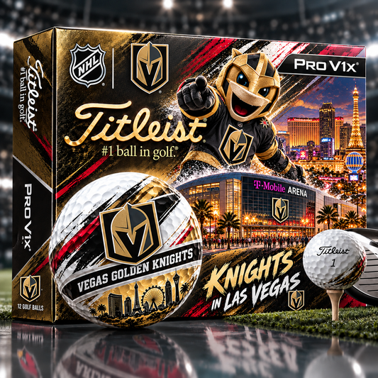 Premium NHL VGK x Titleist Pro V1 Skyline & Stadium Golf Balls Set