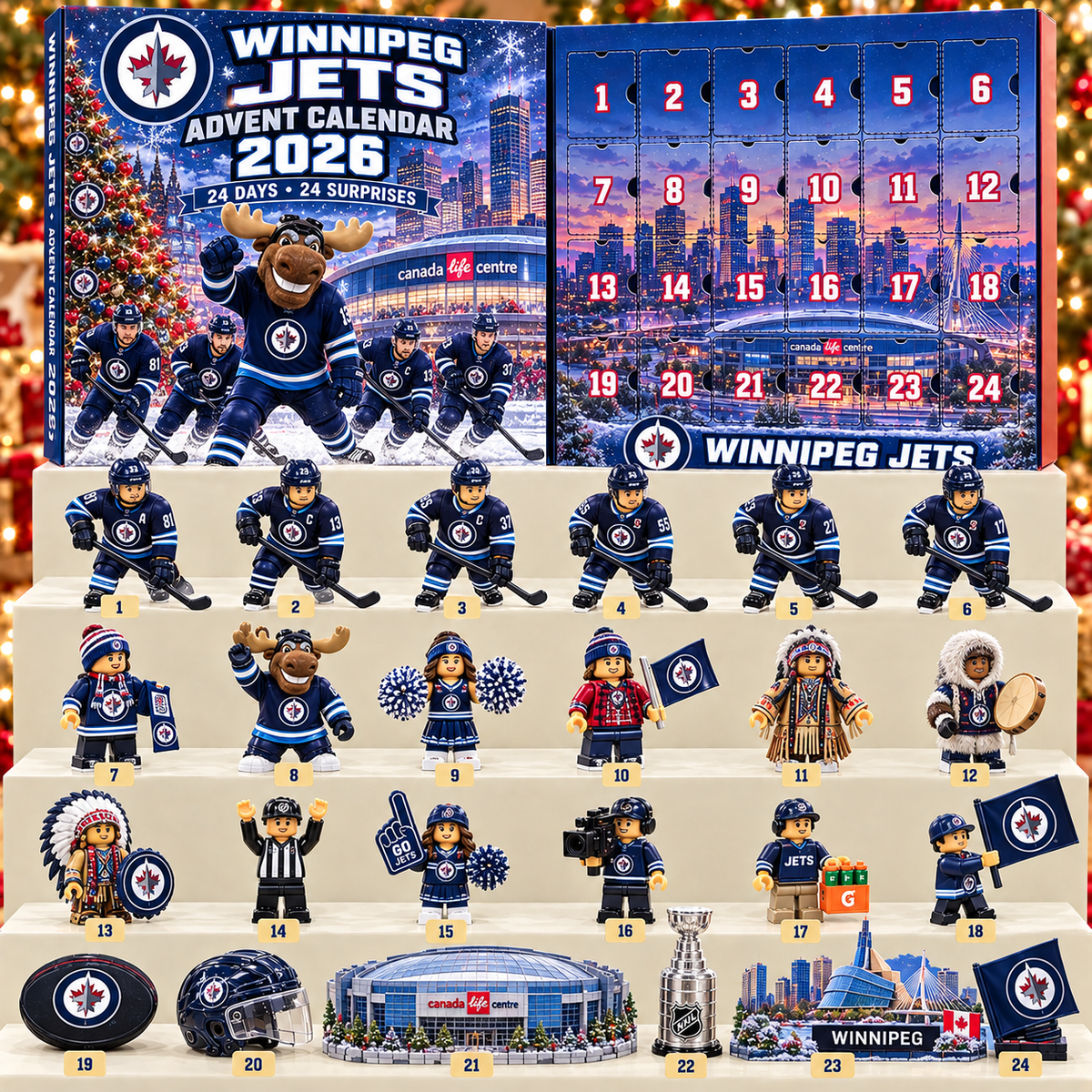 Premium NHL WJ 24-Piece Hockey Collectible Advent Calendar V2