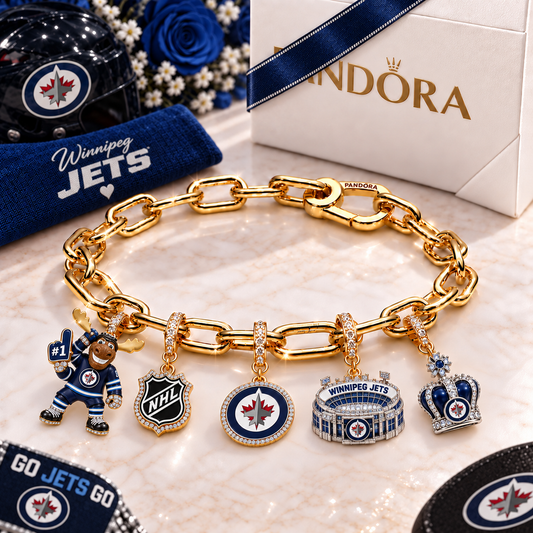 Premium NHL WJ Game Day Gold Charm Bracelet V5