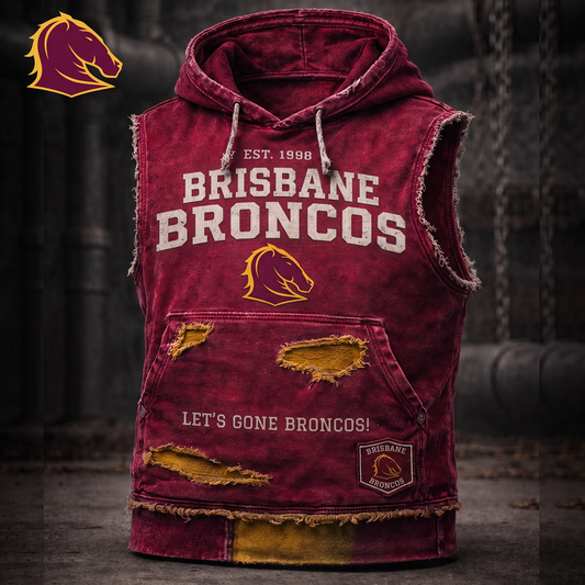 Premium NRL BB Vintage Distressed Hooded Tank