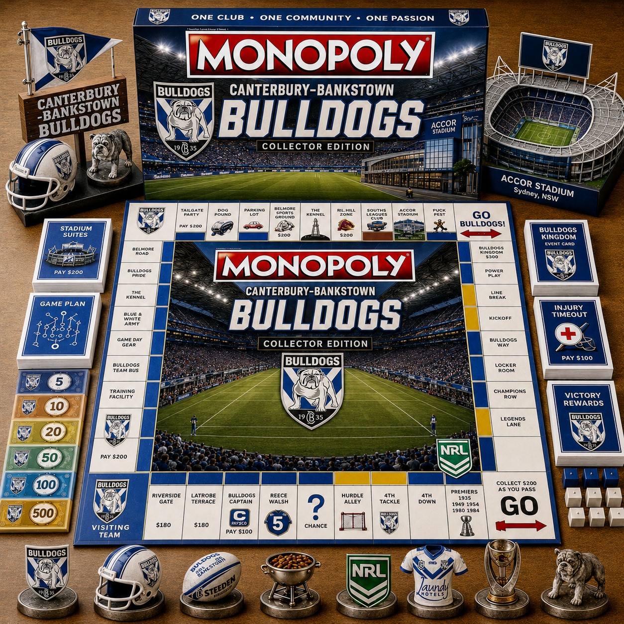 Premium NRL CBB Game Night Monopoly Collector’s Edition Board Game V5