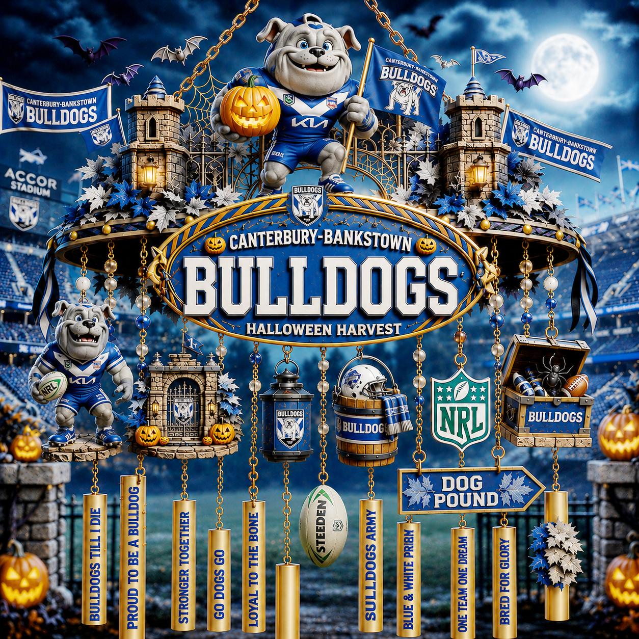 Premium NRL CBB Halloween Wind Chime