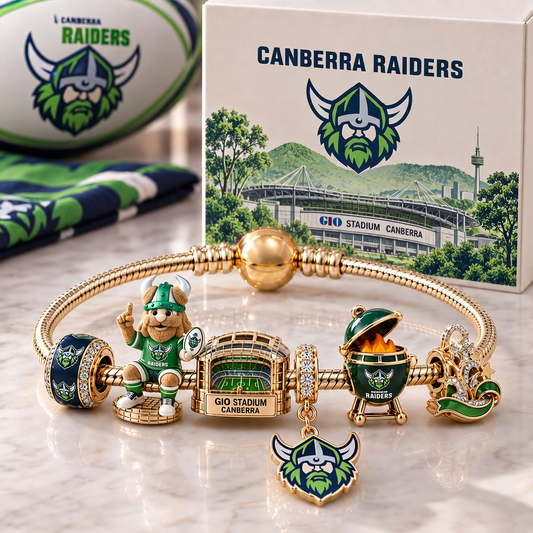 Premium NRL CR Heritage Gold Charm Bracelet Set V3