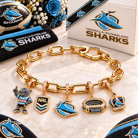 Premium NRL CSS Game Day Gold Charm Bracelet V5