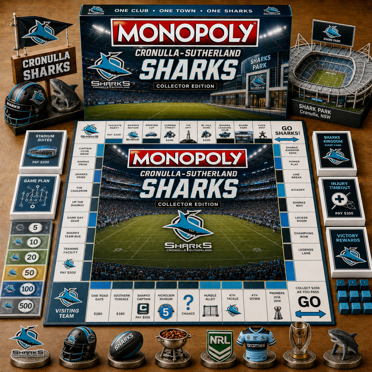 Premium NRL CSS Game Night Monopoly Collector’s Edition Board Game V5