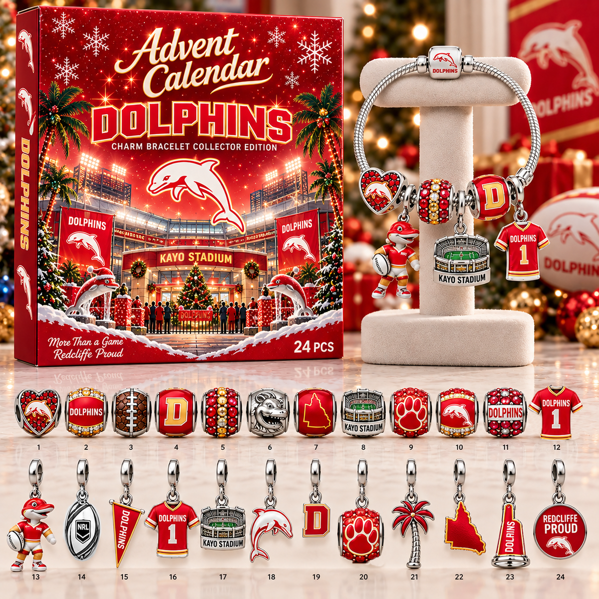 Premium NRL DOL Advent Calendar Charm Bracelet Set V5