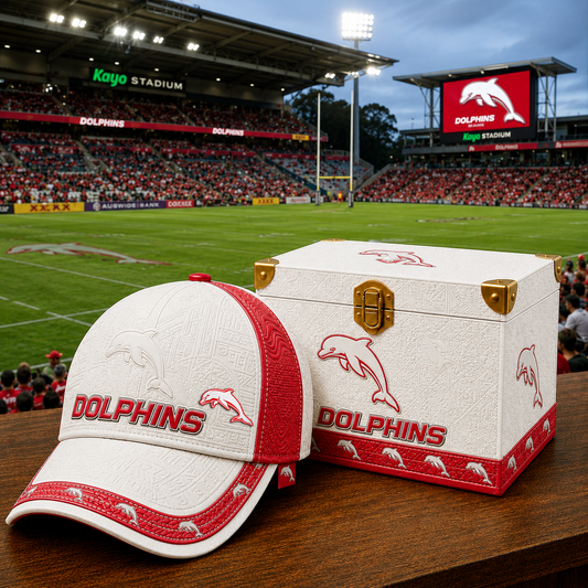 Premium NRL DOL Embossed Leather Cap