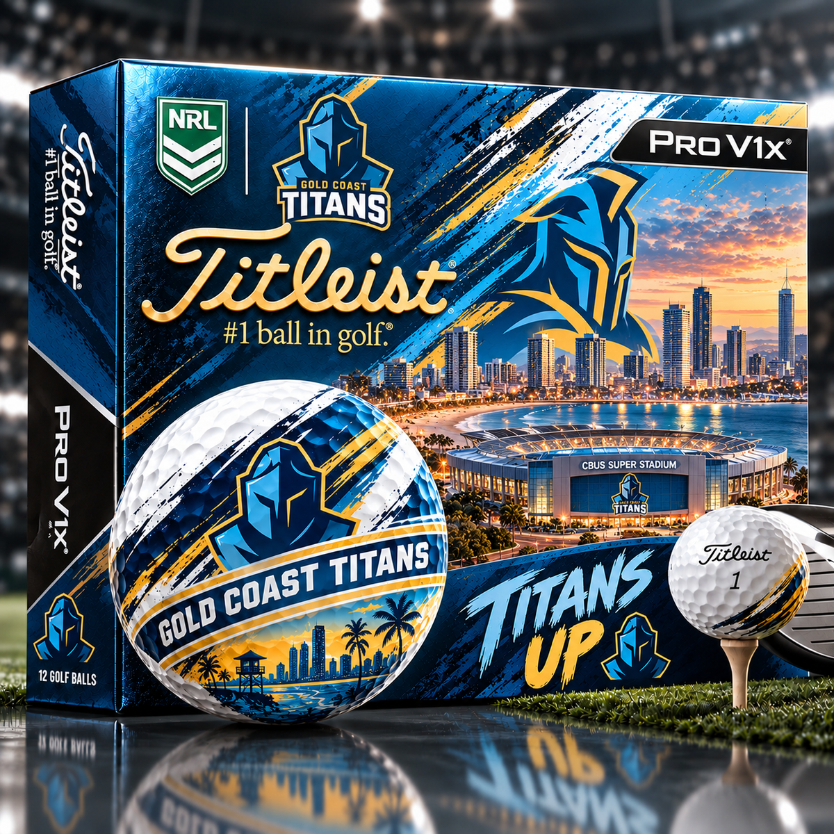 Premium NRL GCT x Titleist Pro V1 Skyline & Stadium Golf Balls Set