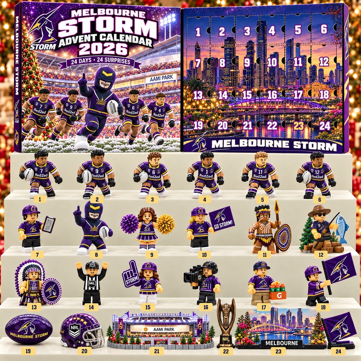 Premium NRL MS 24-Piece Rugby Collectible Advent Calendar V2