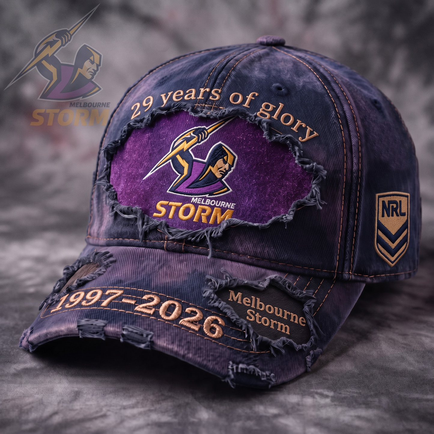 Premium NRL MS Glory Vintage Distressed Embroidered Cap