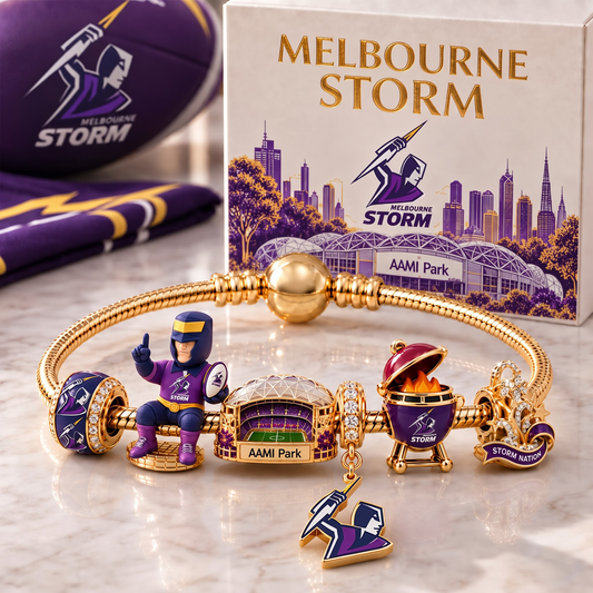 Premium NRL MS Heritage Gold Charm Bracelet Set V3