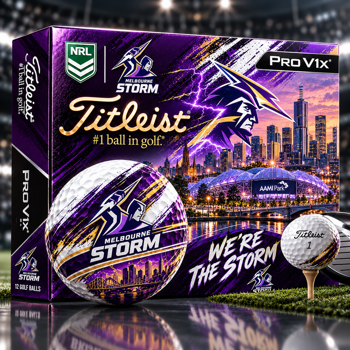 Premium NRL MS x Titleist Pro V1 Skyline & Stadium Golf Balls Set