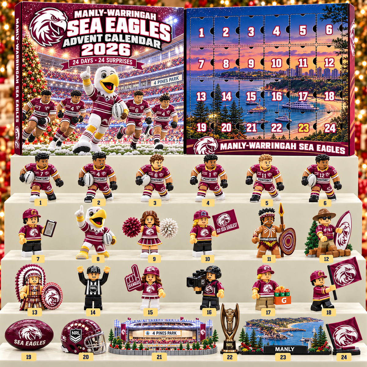 Premium NRL MWSE 24-Piece Rugby Collectible Advent Calendar V2