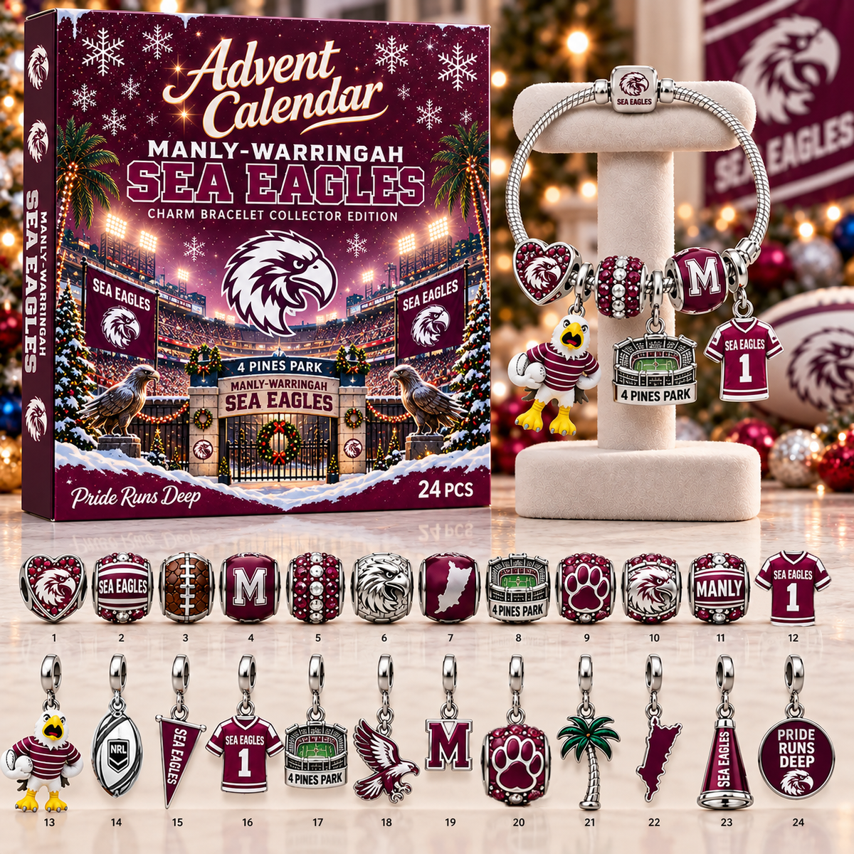 Premium NRL MWSE Advent Calendar Charm Bracelet Set V5