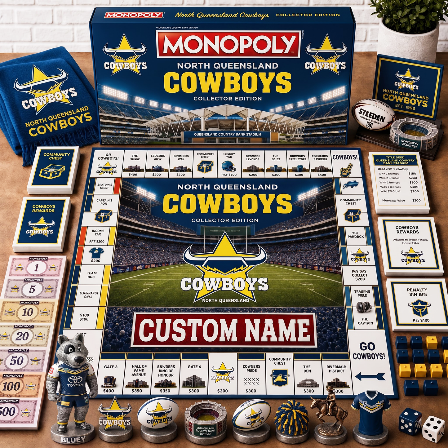 Premium NRL NQC Collector’s Edition Board Game Custom name