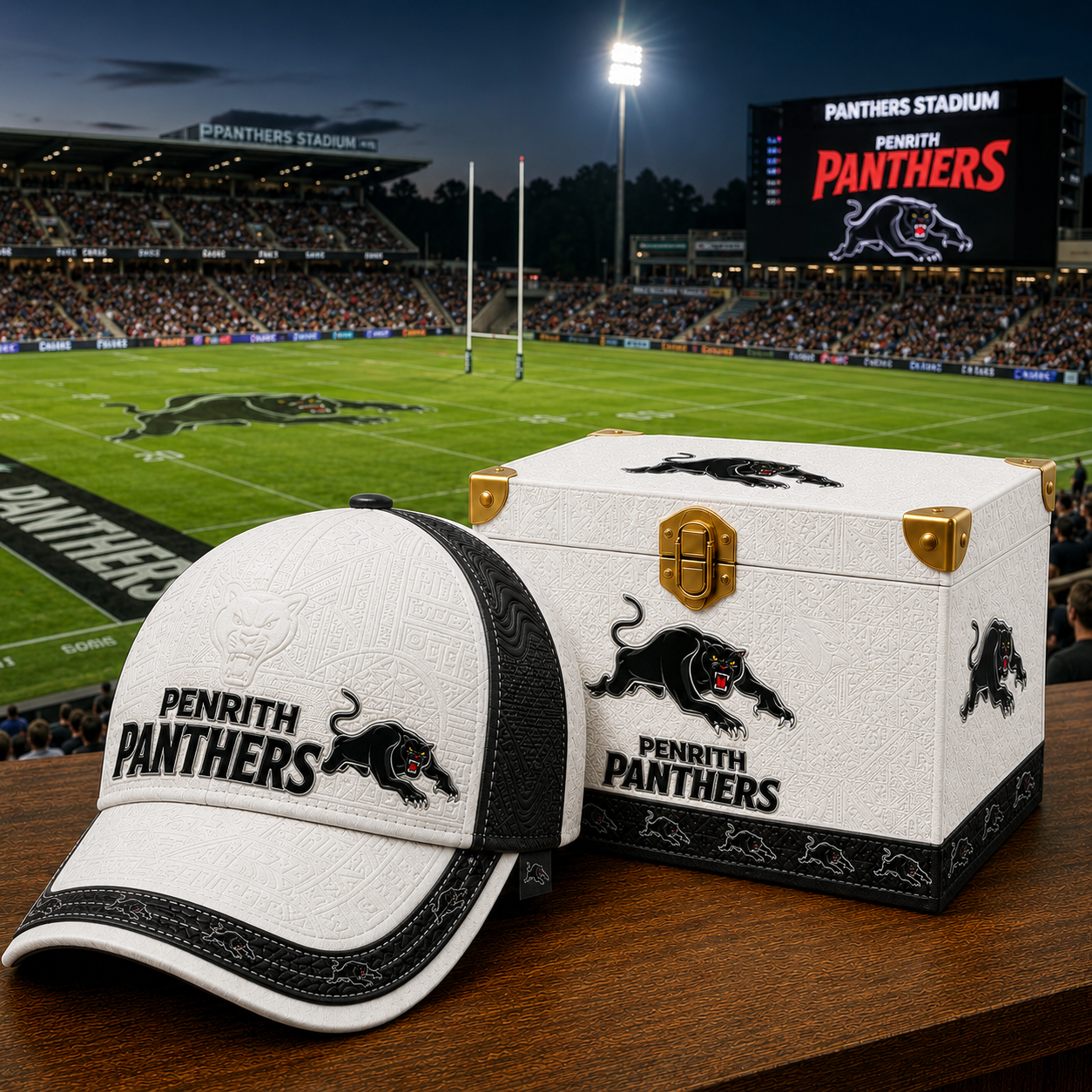 Premium NRL PP Embossed Leather Cap