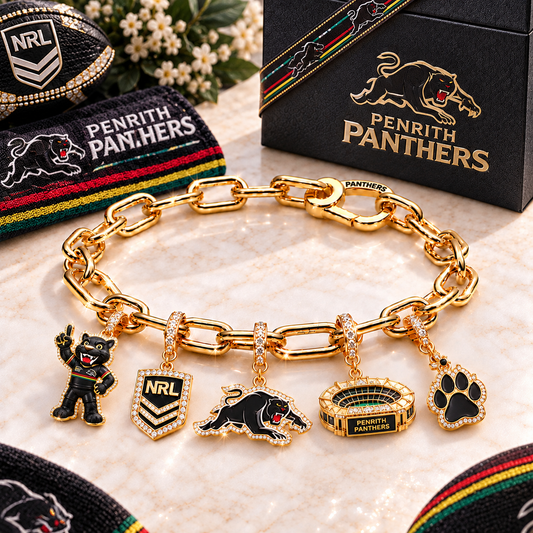 Premium NRL PP Game Day Gold Charm Bracelet V5
