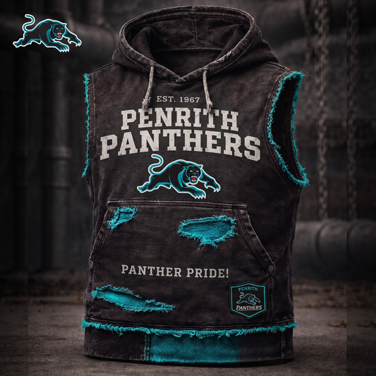 Premium NRL PP Vintage Distressed Hooded Tank