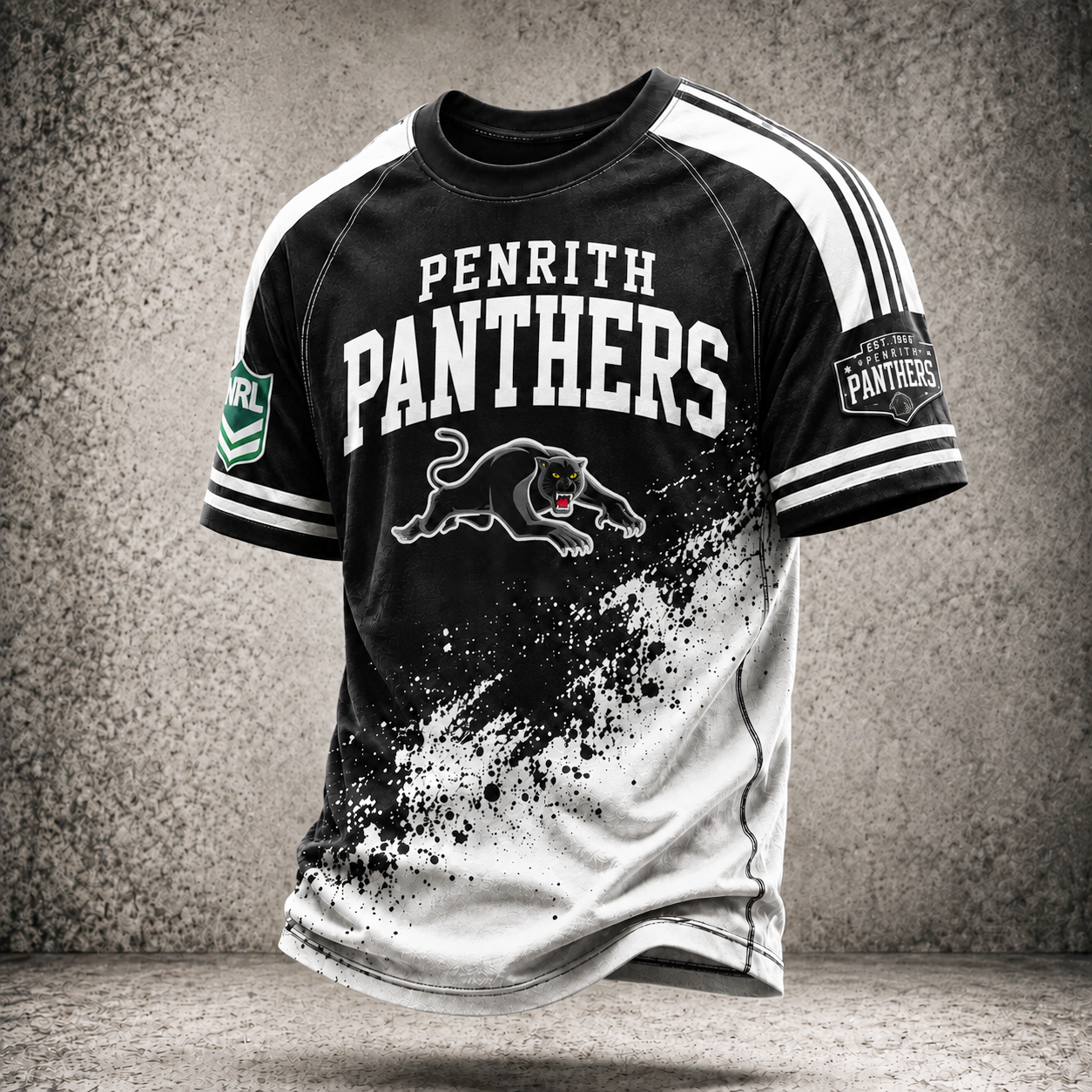 Premium NRL PP Vintage Paint Splatter Performance T-Shirt