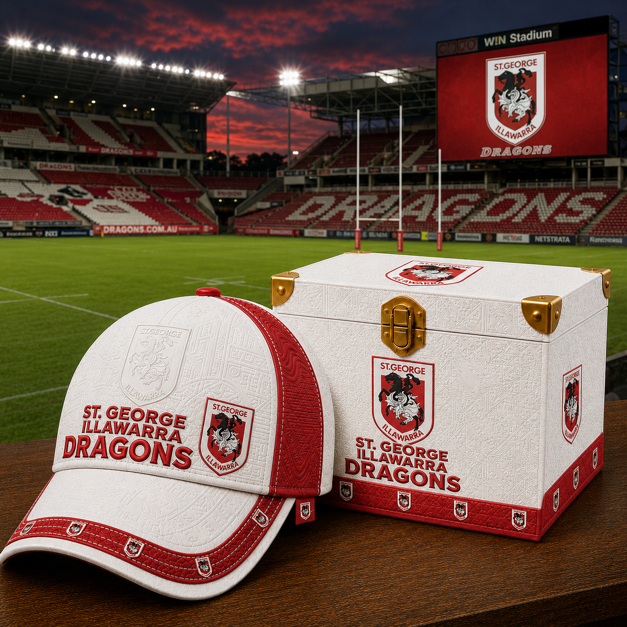 Premium NRL SGID Embossed Leather Cap