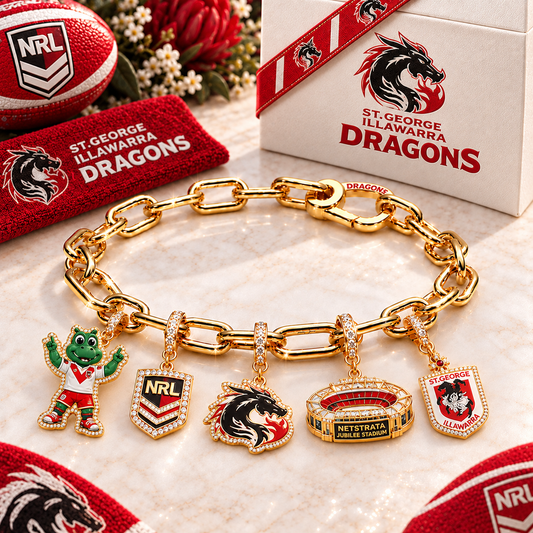 Premium NRL SGID Game Day Gold Charm Bracelet V5