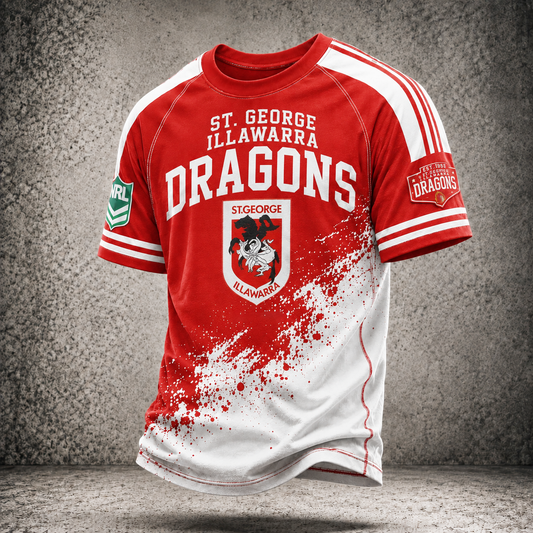 Premium NRL SGID Vintage Paint Splatter Performance T-Shirt