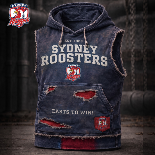 Premium NRL SR Vintage Distressed Hooded Tank