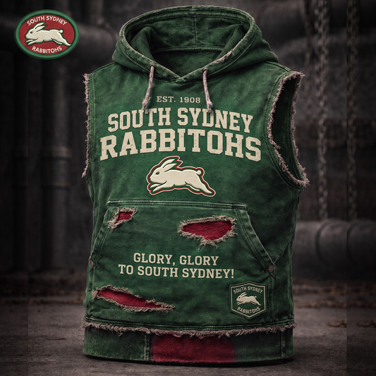 Premium NRL SSR Vintage Distressed Hooded Tank