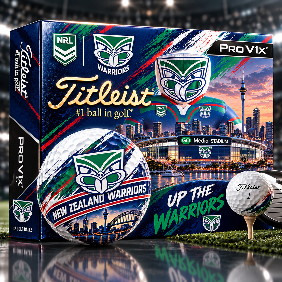 Premium NRL WAR x Titleist Pro V1 Skyline & Stadium Golf Balls Set