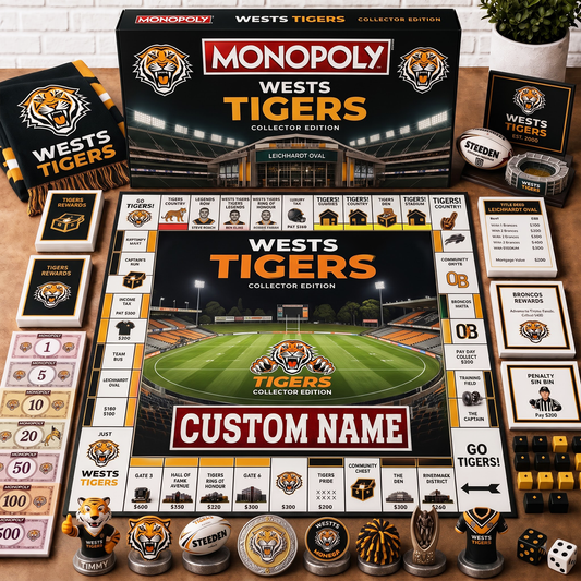 Premium NRL WT Collector’s Edition Board Game Custom name