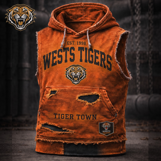 Premium NRL WT Vintage Distressed Hooded Tank