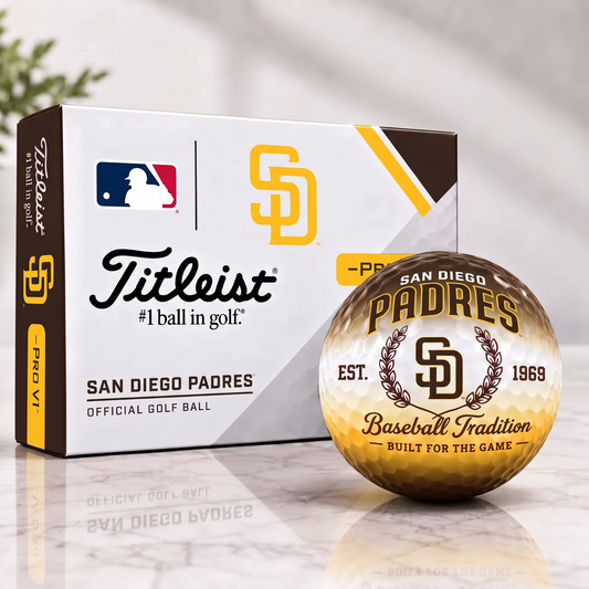 SDP x Custom MLB Football Tradition Golf Ball Set