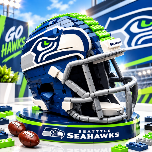 SEA X Premium NFL Football Helmet Building Block Set
