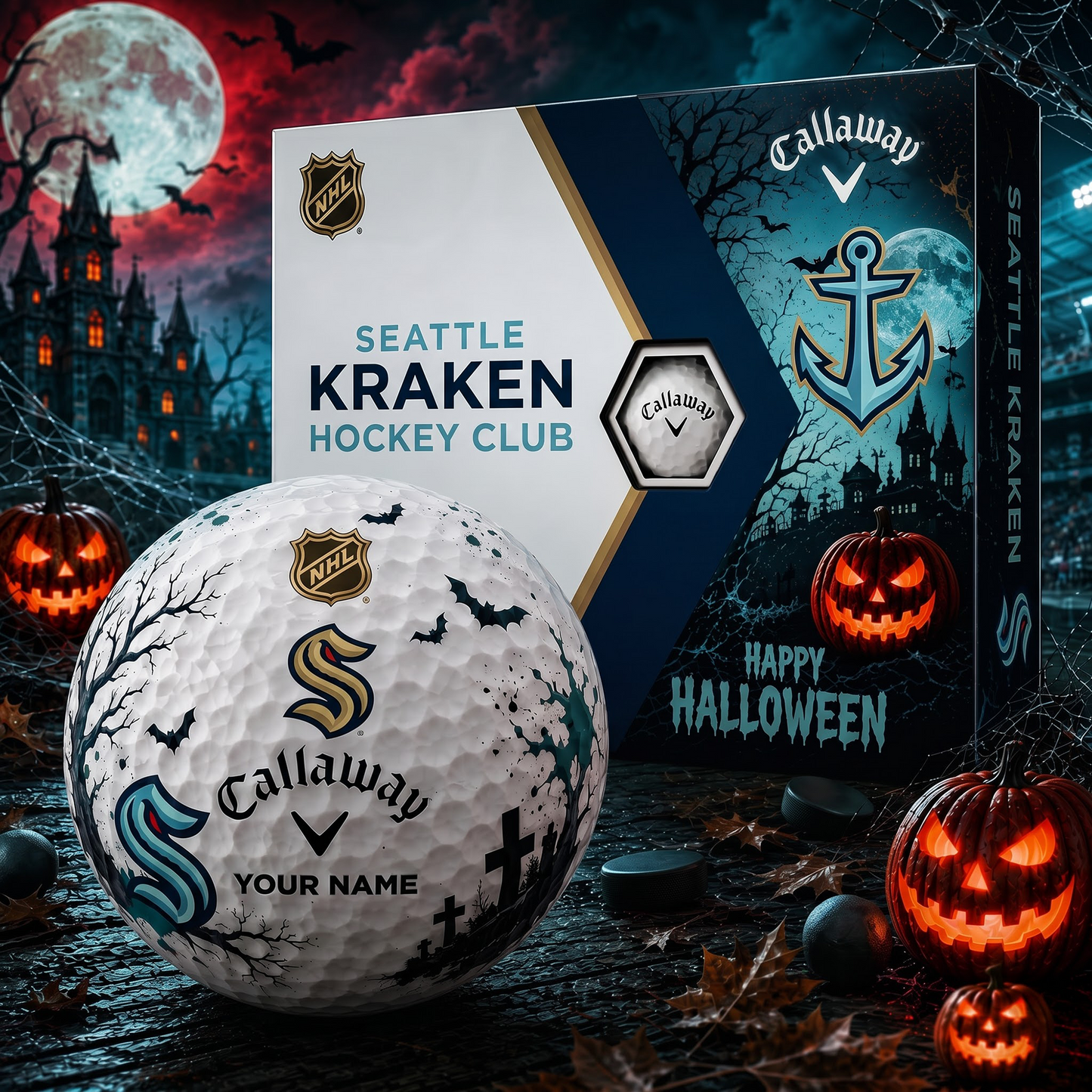 SEA X Premium NHL Halloween Golf Ball Limited Edition