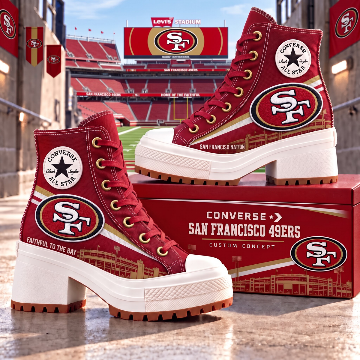 SF X PREMIUM NFL Heeled High-Top Sneakers