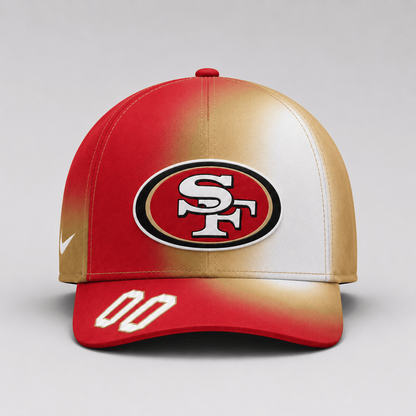 SF49 Premium NFL Custom Name Number Athletic Cap