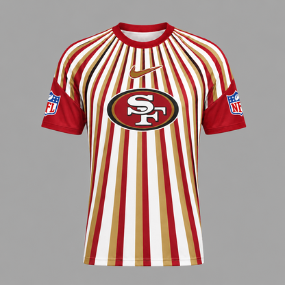 SF49 Premium NFL Men’s Athletic Vertical Stripe T-Shirt