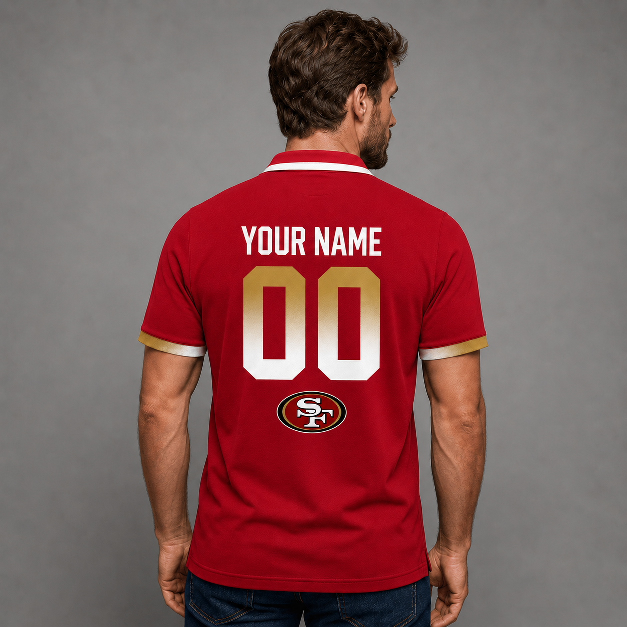 SF49 Premium NFL Personalized Match Day Polo Shirt