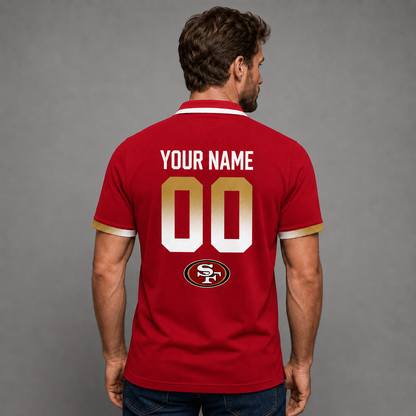 SF49 Premium NFL Personalized Match Day Polo Shirt