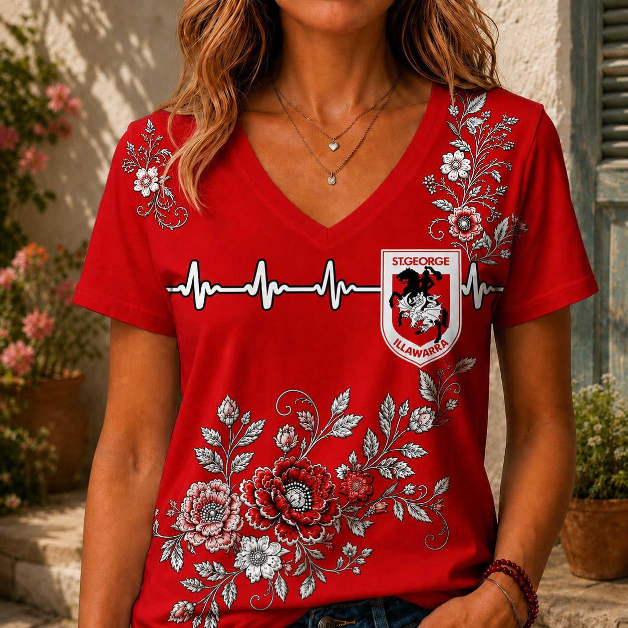 SGID x NRL Luxury Women V-Neck Shirt