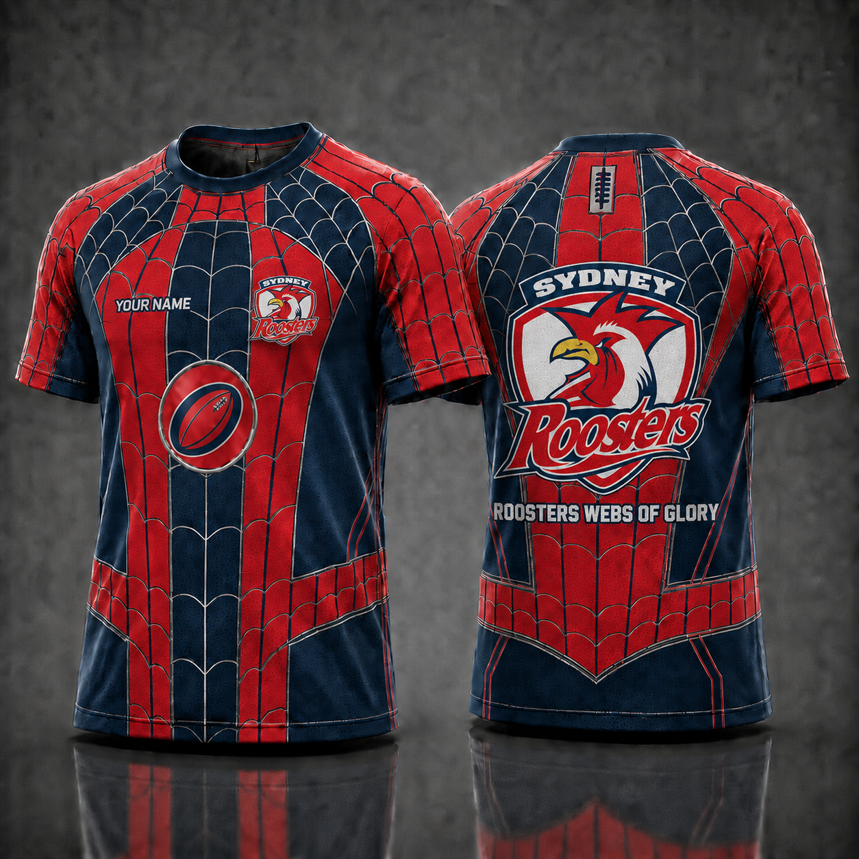 SR NRL x Spider Personalized T-Shirt – Premium Limited Edition Gift for Football Fans