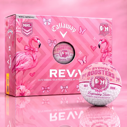 SR x Custom NRL Pink Coquette Ladies Golf Balls