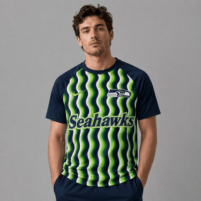 SS Premium NFL Retro Wavy Pattern Athletic T-Shirt