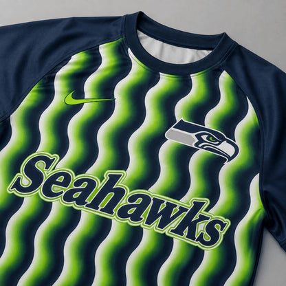 SS Premium NFL Retro Wavy Pattern Athletic T-Shirt