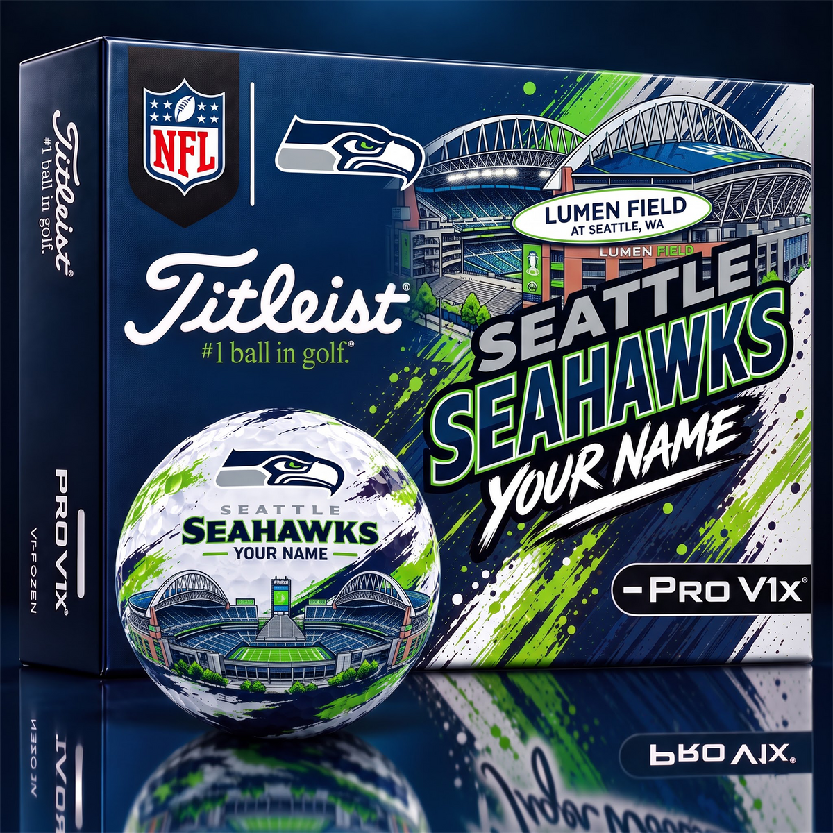 SS x Personalized NFL Team Home Stadium Edition Golf Balls Set