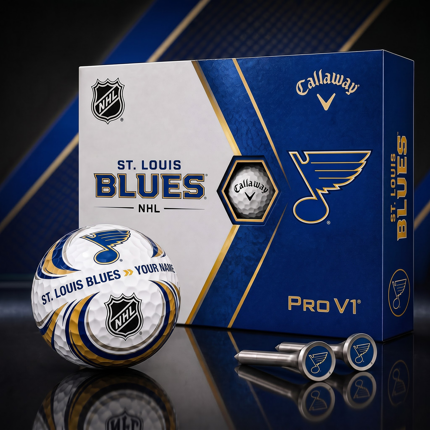 STL X PREMIUM NHL PERSONALIZED PRO V1 GOLF BALL SET COLLECTOR EDITION